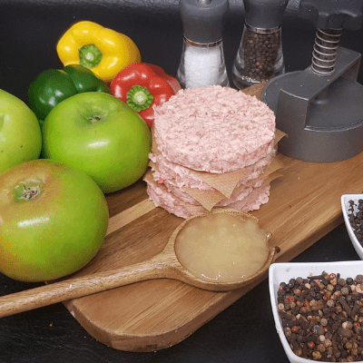 4 Homemade Pork & Apple Burgers