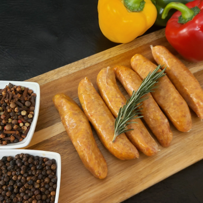 Homemade Spiced Mango, Coconut & Lime Sausages